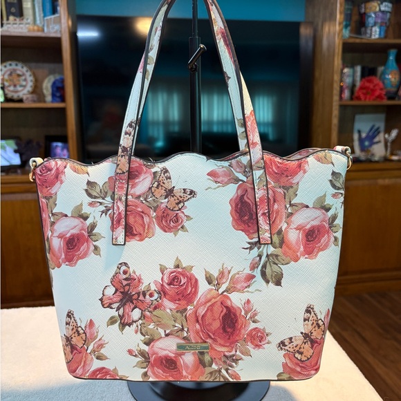 Aldo Floral Shoulder Bag w/Crossbody Strap NWOT - Picture 3 of 9